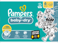 Baby Dry Luiers Maat 6 (13-18 kg) Limited Edition Paw Patrol, Maandelijkse Doos, 164 stuks