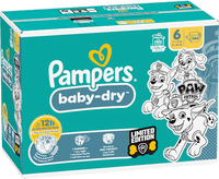 Baby Dry Luiers Maat 6 (13-18 kg) Limited Edition Paw Patrol, Maandelijkse Doos, 164 stuks