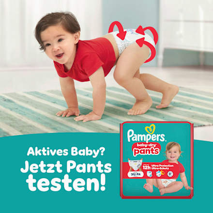 Baby Dry Luiers Maat 6+ Extra Groot (14-19 kg), Maandelijkse Doos, 144 stuks