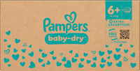 Baby Dry Luiers Maat 6+ Extra Groot (14-19 kg), Maandelijkse Doos, 144 stuks