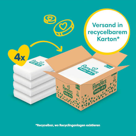 Baby Dry Luiers Maat 6+ Extra Groot (14-19 kg), Maandelijkse Doos, 144 stuks