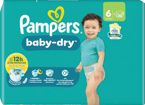 Baby Dry luiers maat 6 XL (13-18 kg), 22 stuks