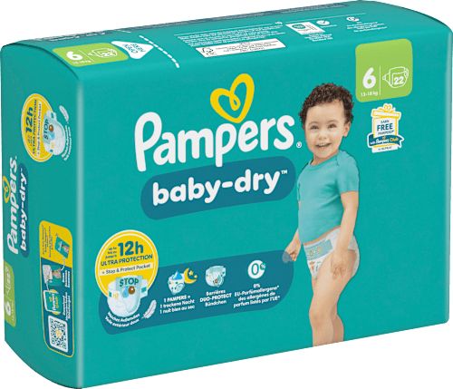 Baby Dry luiers maat 6 XL (13-18 kg), 22 stuks