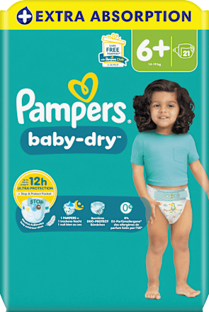 Baby Dry luiers maat 6+ XL (14-19 kg), 21 stuks