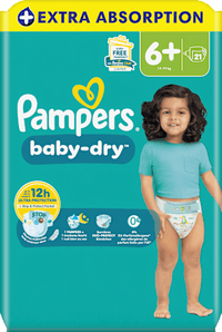 Baby Dry luiers maat 6+ XL (14-19 kg), 21 stuks