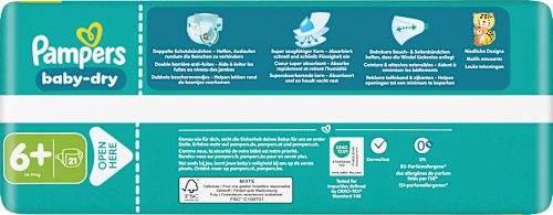 Baby Dry luiers maat 6+ XL (14-19 kg), 21 stuks