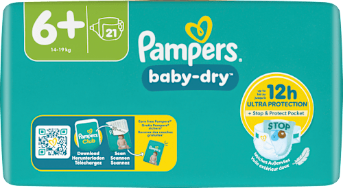 Baby Dry luiers maat 6+ XL (14-19 kg), 21 stuks