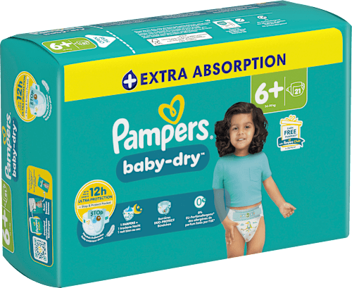 Baby Dry luiers maat 6+ XL (14-19 kg), 21 stuks