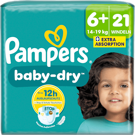 Baby Dry luiers maat 6+ XL (14-19 kg), 21 stuks