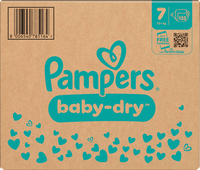 Baby Dry Luiers Maat 7 Extra Groot (15+ kg), Maandelijkse Doos, 132 stuks