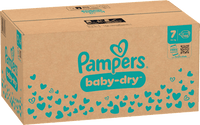 Baby Dry Luiers Maat 7 Extra Groot (15+ kg), Maandelijkse Doos, 132 stuks