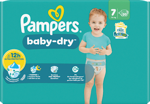 Windeln Baby Dry Gr. 7 XL (15+ kg), 20 St Pampers