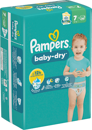 Windeln Baby Dry Gr. 7 XL (15+ kg), 20 St Pampers