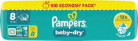 Luiers Baby Dry Maat 8 Extra Groot (17+ kg), Grote Verpakking, 38 stuks