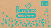 Baby Dry Luiers Maat 8 Extra Groot (17+ kg), Maandelijkse Doos, 120 stuks