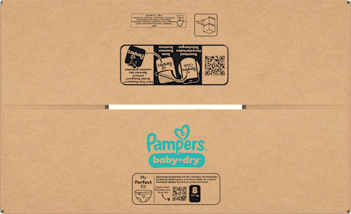 Baby Dry Luiers Maat 8 Extra Groot (17+ kg), Maandelijkse Doos, 120 stuks