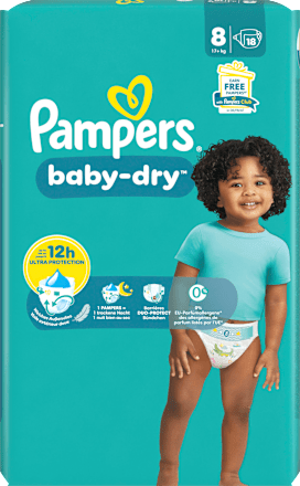 Baby Dry luiers maat 8 XL (17+ kg), 18 stuks