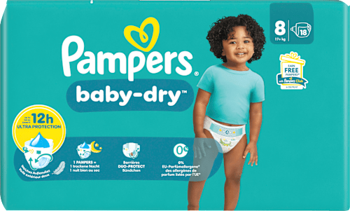 Windeln Baby Dry Gr.8 XL (17+ kg), 18 St Pampers