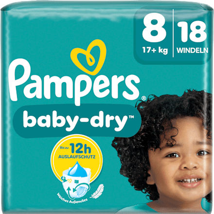 Windeln Baby Dry Gr.8 XL (17+ kg), 18 St Pampers