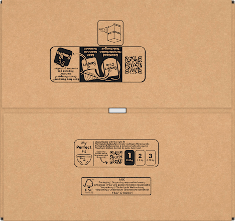 Premium Protection Luiers Maat 1 Pasgeboren (2-5 kg), Halfmaand Doos, 180 stuks