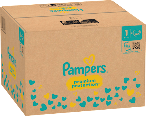 Windeln Premium Protection Gr. 1 Newborn (2-5 kg) Monatsbox, 180 St