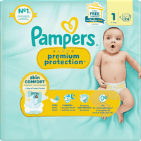 Windeln Premium Protection Gr.1 Newborn (2-5 kg), 24 St Pampers