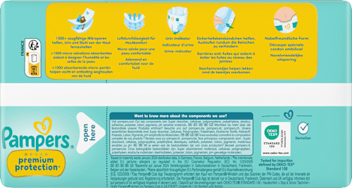 Windeln Premium Protection Gr.1 Newborn (2-5 kg), 24 St Pampers