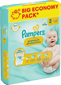 Premium Protection Luiers Maat 2 Mini (4-8 kg), Grote Verpakking, 74 stuks