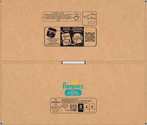 Premium Protection Luiers Maat 3 Midi (6-10 kg), Maandelijkse Doos, 204 stuks