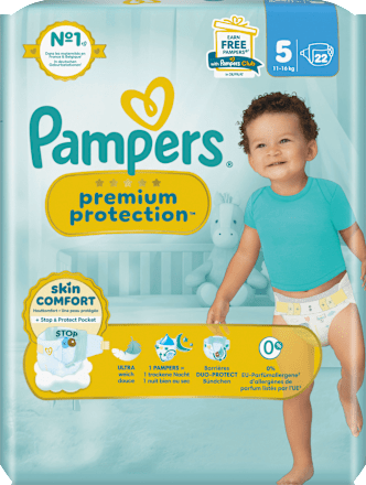 Windeln Premium Protection Gr.5 Junior (11-16 kg), 22 St Pampers