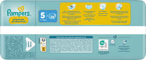 Windeln Premium Protection Gr.5 Junior (11-16 kg), 22 St Pampers