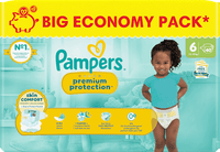 Premium Protection Luiers Maat 6 Extra Groot (13-18 kg), Grote Verpakking, 40 stuks