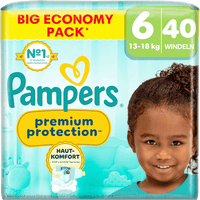 Premium Protection Luiers Maat 6 Extra Groot (13-18 kg), Grote Verpakking, 40 stuks