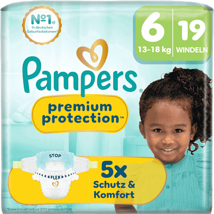 Windeln Premium Protection Gr. 6 XL (13-18 kg), 19 St