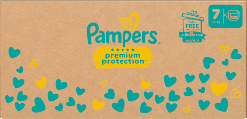 Premium Protection Luiers Maat 7 Extra Groot (15+ kg), Maandelijkse Doos, 128 stuks