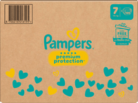 Premium Protection Luiers Maat 7 Extra Groot (15+ kg), Maandelijkse Doos, 128 stuks