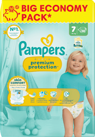 Premium Protection Luiers Maat 7 XL (15+ kg) Grote verpakking, 38 stuks