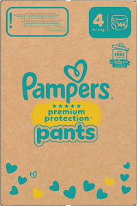 Premium beschermingsbroek maat 4 Maxi (9-15 kg), maandelijkse doos, 168 stuks