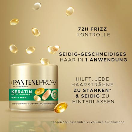 Haarmasker Keratine Beschermend, Glad &amp; Zijdezacht, 300 ml