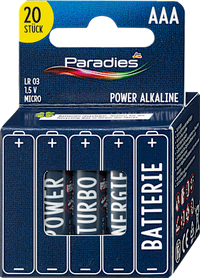 Batterijen Power Micro AAA, 20 stuks