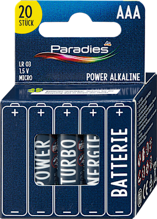 Batterijen Power Micro AAA, 20 stuks