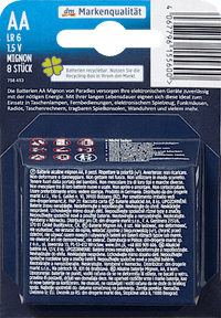 Batterijen Power Mignon AA, 8 stuks