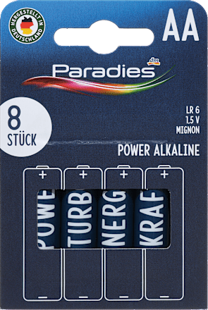 Batterijen Power Mignon AA, 8 stuks