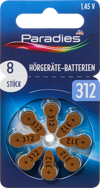 Hoortoestelbatterij type 312 MP8, 8 stuks