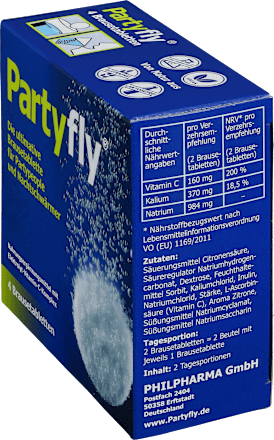 Elektrolyt-Vitamin C-Komplex Brausetabletten 4 St, 26 g Partyfly