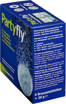 Elektrolyt-Vitamin C-Komplex Brausetabletten 4 St, 26 g Partyfly