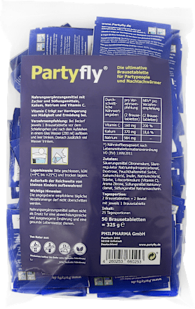 Elektrolyt-Vitamin C-Komplex Brausetabletten 50 St, 325 g Partyfly