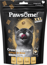 Katzenleckerli mit Geflügel & Käse, crunchy paws, 150 g