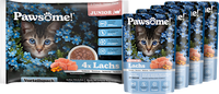 Nat kattenvoer Kitten, Zalm in saus, Junior Multipack (4x85 g), 340 g