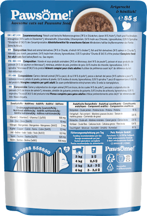 Nat kattenvoer met zalm, 85 g
